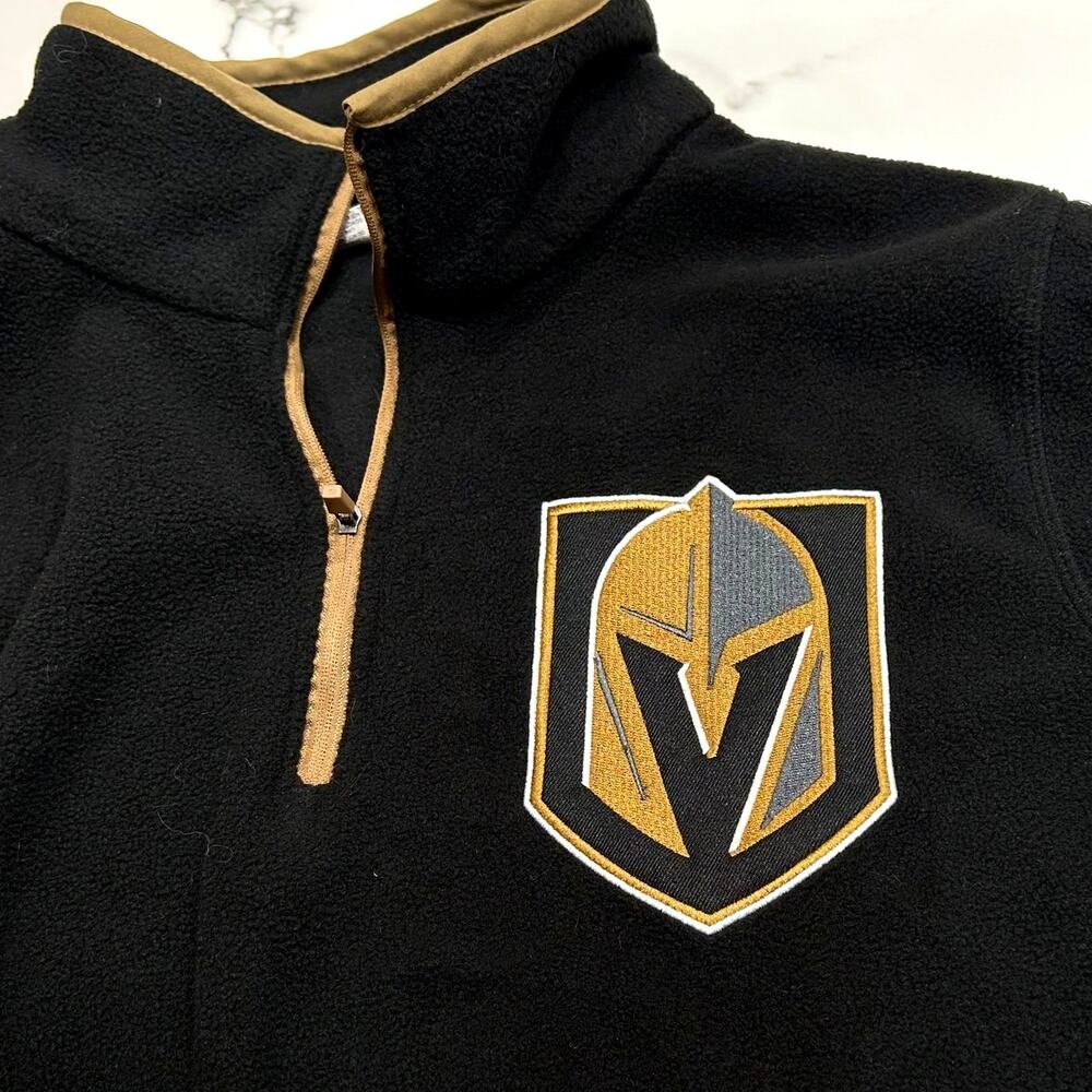 Vegas Golden Knights Size Large Quarter Zip Fleece Pullover Station Casinos - Picture 2 of 7
